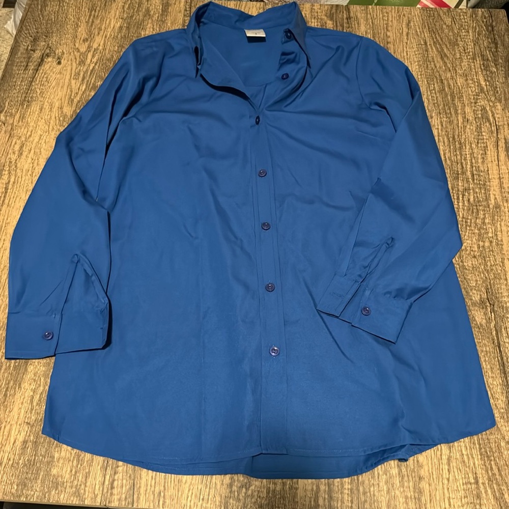 BLAIR Blue Dress Shirt Button Down